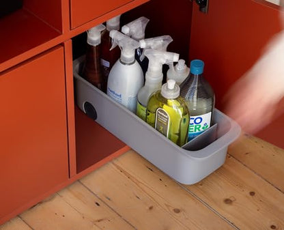 Joseph Joseph CupboardStore Easy-Access Wheeled Storage Caddy, Under Sink Kitchen Cabinet Organizer- Grey - size: 1 EA