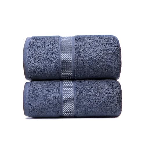 Fluffy Cotton Bath Towels Set650GSM,2-Piece Set, Thickened and Enlarged(31.5x63 inches),Super Absorbent,Soft,Suitable for Hotel, Bathroom, Swimming Pool, SPA,Gift(Dark Grey) - color: （dark Grey), size: Bath Towel 31.5 x 63 inches
