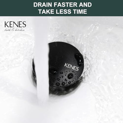Pop Up Bathroom Sink Drain Without Overflow, Matte Black Pop Up Drain | Bathroom Vanity Sink Drain Assembly, Built-in Anti-Clogging Strainer, Plastic Pop Up Drain for Bathroom Vanity Vessel Sink - color: Matte Black, size: Big Pop up Cap (Without Overflow