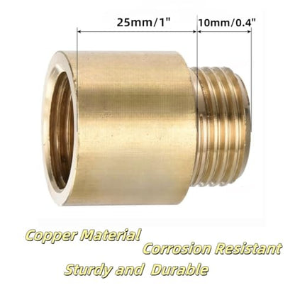 Shower Head Extension Arm, 2 Pack Brass G1/2 Male to G1/2 Female Thread 35mm Length Pipe Fitting Coupler Copper Shower Head Extender with 8M PTFE Pipe Sealant Tape - style: 35mm