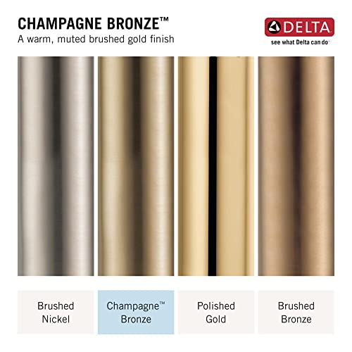 Delta Faucet Velum Toilet Paper Holder, Gold Wall Mounted Toilet Paper Holder, Tissue Holder, Champagne Bronze IAO20851-CZ - color: Champagne Bronze