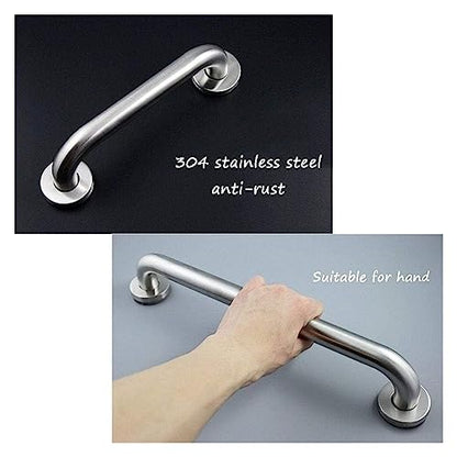 Grab Rails Bath Wall Attachment Handrails Grab Bar Rails Balance Grab Bar Shower Assist Wall Mounted Towel Rack Safety Armrest Shower Handrail Bathroom Handrail Stainless