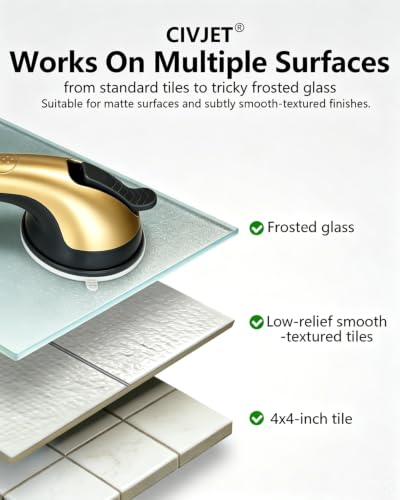 Gold Grab Bars for Bathtubs and Showers 2 Pack Suction Grab Bar, Heavy Duty Shower Handle Removable Bath Handrails for Seniors and Elderly, Bathroom Safety Grip No Drilling Waterproof