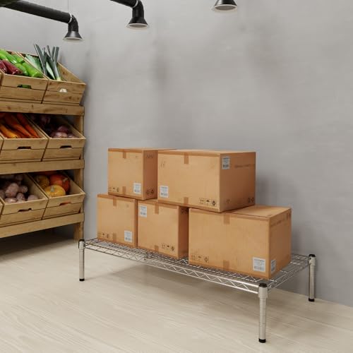 21" Deep x 42" Wide x 8" Height Wire Shelving Kit | 1-Tier | NSF Commercial Storage Rack Unit - size: 21" Deep x 42" Wide