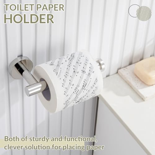Toilet Paper Holder for Bathroom Paper Storage, Polished Chrome | Rustproof 304 Stainless Steel, Space-saving Drilling Wall Mounted, Rock-solid Hanging Tissue Holder for Restroom, Powder room - color: Polished Chrome