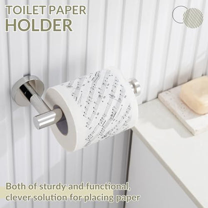 Toilet Paper Holder for Bathroom Paper Storage, Polished Chrome | Rustproof 304 Stainless Steel, Space-saving Drilling Wall Mounted, Rock-solid Hanging Tissue Holder for Restroom, Powder room - color: Polished Chrome