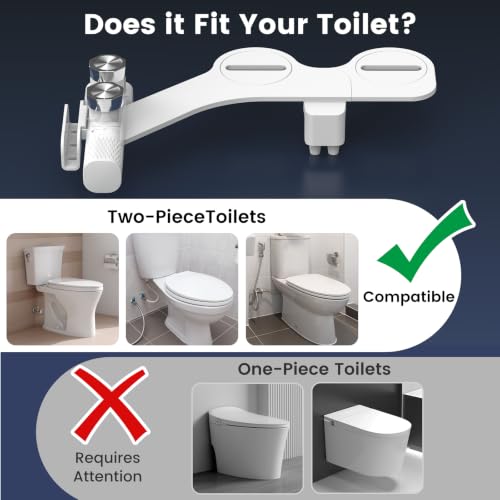 FEELSO Bidet Attachment for Toilet with Filter, Hot & Cold Toilet Bidet | Ultra-Slim & Non-Electric Bidet Sprayer, Self-Cleaning Dual Nozzle (Frontal/Rear Wash), Adjustable Water Pressure - style: Hot&Cold