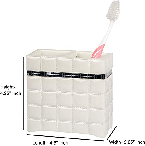 nu steel Giraffe White Resin Bath Accessory Set for Vanity Countertops, 4 piece Luxury Ensemble Includes soap Dish, Toothbrush Holder, Tumbler, soap and Lotion Pump,White Resin