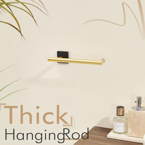 KOKOSIRI Bathroom Towel Bar Hand Towel Holders Wall Mount Toilet Kitchen Cabinet Paper Holder Stainless Steel Bath Hardware Black with Gold, B3008GDK - color: Black Gold, size: 1 Pack