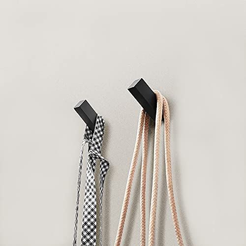 NINETREX Black Towel Hooks, Matte Black Robe Hook, Wall Mounted 2 Pack | Modern SUS 304 Stainless Steel, Heavy Duty, Waterproof, for Bathroom Bedroom Entryway Coat Mudroom Garage - color: Black, size: 2 Pack