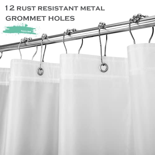Frosted Plastic Shower Curtain Liner, 72x72 Inch Lightweight Translucent Plastic Bathroom Shower Showroom Inner Curtain with Rustproof Metal Grommet Holes and Weighted Magnets - color: A02-frosted, size: 72"W x 72"L (Pack of 1)