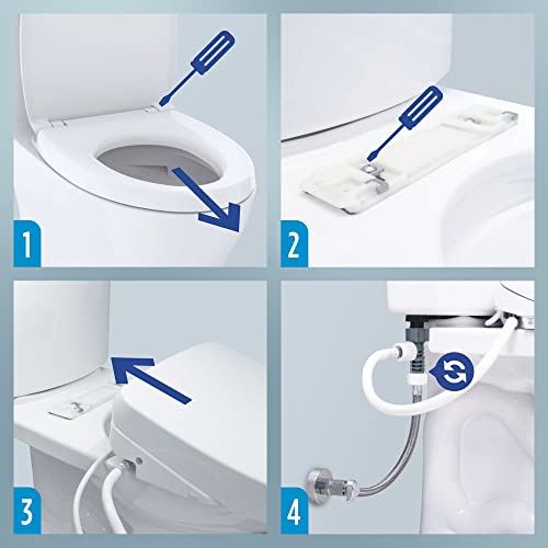 TOTO® WASHLET® C5 Electronic Bidet Toilet Seat with PREMIST and EWATER+ Wand Cleaning, Round, Cotton White - SW3083#01 - size: C5Round