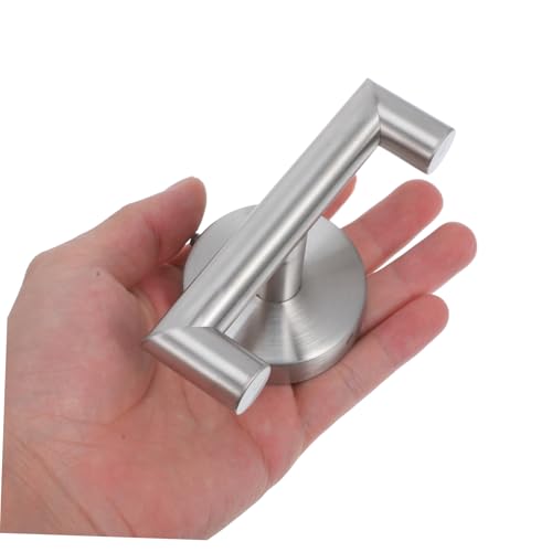 Cabilock 2pcs Double Towel Hook Hooks Towel Bar for Bathroom Wall Holder Mounted Serviette Hang Towels Chrome Over Shower Hook The Bathrooms Multiple Drying Wall Hook Stainless Steel Golden