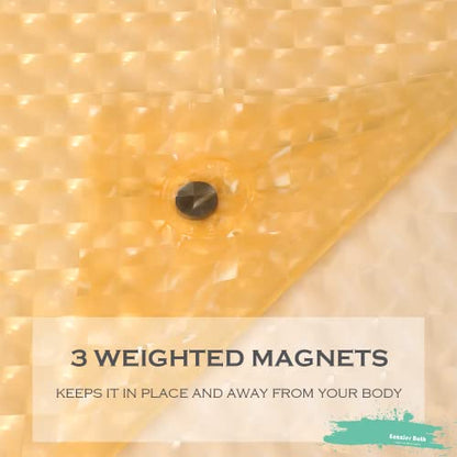Beige 3D Crystal Plastic Shower Curtain Liner, 72x72 Inch Thin Lightweight Plastic Bathroom Shower Showroom Inner Curtain with Rustproof Metal Grommet Holes and Weighted Magnets - color: B-beige, size: 72"W x 72"L (Pack of 1)