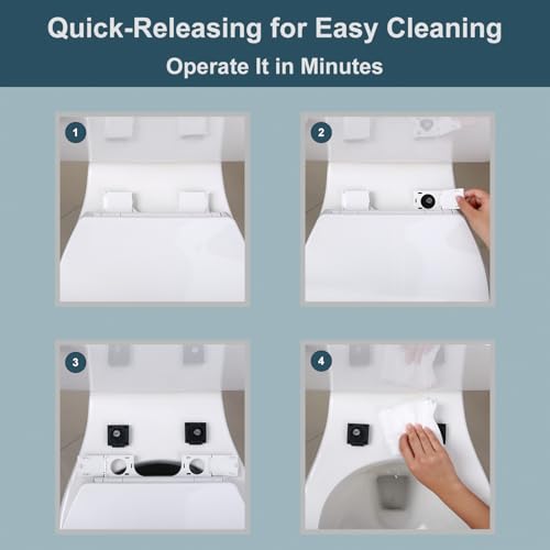Round Slow Close Toilet Seat, Slip-Resistant, Quick Releasing for Cleaning, Easy to Install, Never Loosen, White - style: Round