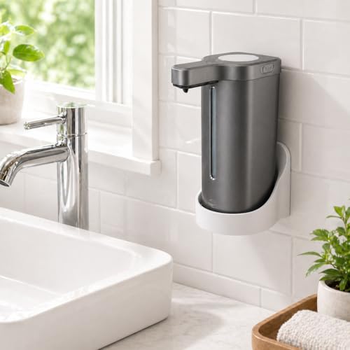White No Drill Adhesive Wall Shelf, Round Plastic Cup Holder