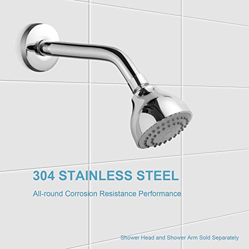 OFFO Shower Arm with Flange, 10 in Wall Mount Replacement Angle Shower Head Arm Wall-Mounted For Fixed Shower Head & Handheld Showerhead, Chrome - color: Chrome, style: 10 in