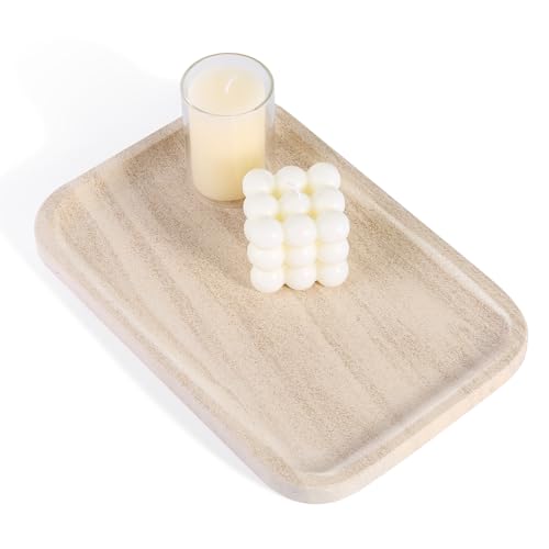 Karibiber Marble Vanity Tray, Bathroom Tray Countertop, Decorative Dresser Organizer, Perfume, Jewelry Holder, Beige Stone Serving for Kitchen Sink Storage(MOCA Cream) - color: Beige Cream