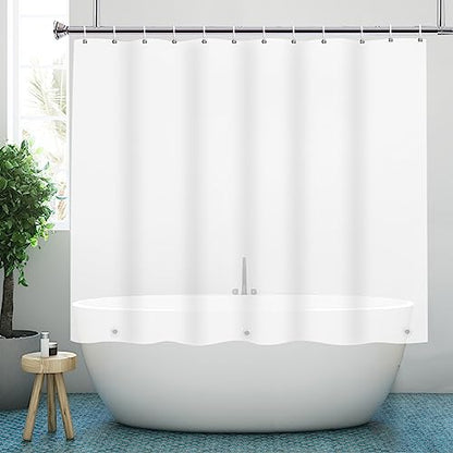 YISURE Short Frosted Shower Curtain 60 inches, PEVA Waterproof Shower Curtain Liner for Walkin Tub or Step in Tub Bathroom Curtain with 3 Bottom Magnets 70x60'' | PEVA Vinyl Waterproof for Walkin Tub or Step in Tub Bathroom Curtain with 3 Bottom Magnets -
