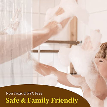 Barossa Design Frosted Shower Curtain Liner Standard Size | Premium PEVA, BPA & PVC Free, No Chemical Smell, Metal Grommets, Lightweight Bath Curtain with 3 Magnets for Bathroom - color: 2a. Frost, size: 72"W x 72"L (Pack of 1)