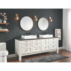 Delta Trinsic Wall Mount Bathroom Faucet 2 Hole, Brushed Gold Bathroom Sink Faucet for Vanity, Champagne Bronze T3559LF-CZWL