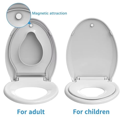 Toilet Seat Elongated White Flat Toilet Seat Cover with Quick Release Easy Clean Hinges, Comfortable Fit for Standard Toilets, Perfect for Home Bathroom Upgrades, Apartments and Guest Restrooms - size: Elongated