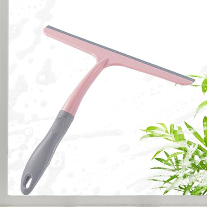 Window Wiper - Shower Squeegee, Window Screen Brush, Streak-Free Cleaning Blade, Multi-Use Silicone Scraper | Bathroom Wall, Glass Mirror, Car, Aquarium, Home WindowCleaning Accessory Tool Organizer