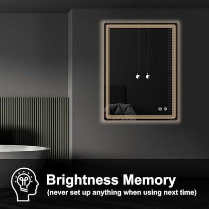LED Bathroom Mirror with Lights, Anti-Fog, Dimmable, Lighted Bathroom Vanity Mirror for Wall, UL-Certified (27 x 36) - size: 27"L x 36"W