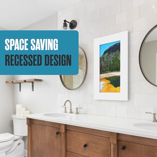 Medicine Cabinet No Mirror, Without Mirror, For Bathroom Storage 14x24 | Houseables Recessed Medicine Cabinet, 17x27, 14x24, Hidden In Wall Niche, Picture Frame, Concealed, Built In, Shelf Insert - size: 14" x 24" ID, 17" x 27" OD