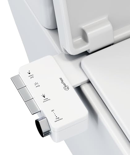CLEAR REAR Bidet Attachment for Toilet Seat - Non-Electric with Self Cleaning Dual Nozzles, Leak Proof Connectors, Adjustable Water Spray, Rear & Feminine Wash - Hygienic Bathroom Upgrades (White) - color: B. White