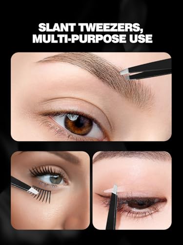 Macaki 10X Magnifying Mirror with Suction Cups and Tweezers Set, 3.5 inches Magnified Makeup Mirror, Black, 1PC - color: Black-10x