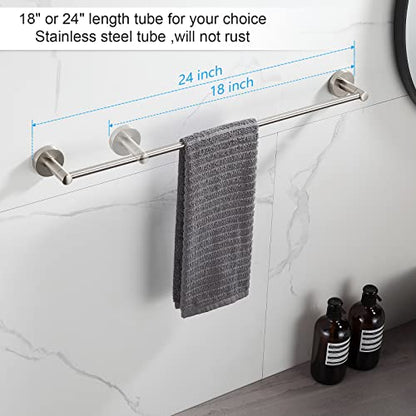BGL Bathroom Hardware Set Brushed Nickel Bathroom Accessory Set Towel Bar 8 Pieces - color: Brushed Nickel, size: 8 PIECES