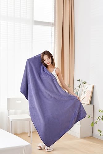 Ultra Soft 3 Pack 550 GSM Towel Set Contains a Bath Towels 32x59 inch, a Hand Towels 13.8x29 inch & a Wash Coths 12x12 inch, Absorbent and Quick Dry Extra Large Bath Towel（Haze Blue） - color: Haze Blue