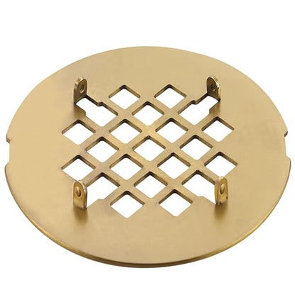4-1/4 inches Snap-On Round Shower Drain Cover, Stainless Steel (Brushed Gold) - color: Brushed Gold