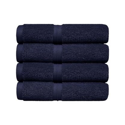 Extra Soft & Terry Cloth Washcloth Set of 4 (12" x 12") Hotel Quality, Versatile as Face Towels for Bathroom, Soft Washcloths, Hand Towels, Hotel Towels -%100 Cotton - Royal Blue - color: Royal Blue