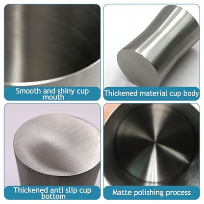 Toothbrush Cup Smooth & Sturdy Minimalist 304 Stainless Steel Mouth Wash Cups for Bathroom of Household, Hotel, Apartment