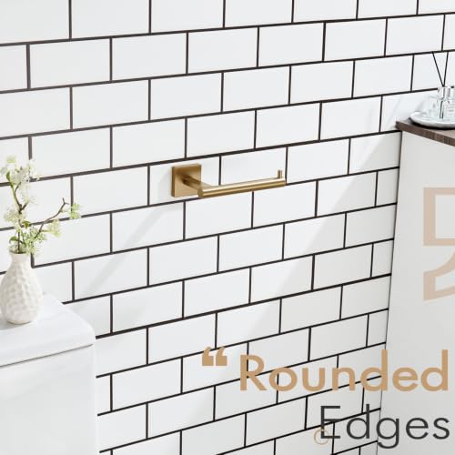 KOKOSIRI Toilet Paper Holder Champagne Bronze Toilet Roll Holder Hold Mega Rolls Kitchen Bathroom Tissue Paper Dispenser Stainless Steel, B2005CPG - color: Champagne Bronze, size: Horizontal