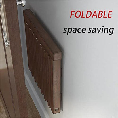 Gdrasuya10 Folding Shower Seat Bench Wall Mounted, Foldable Bathroom Shower Chair Stool Solid Wood Entryway Shoe Bench Rack Non-Slip 220 Lb Capacity for Seniors Adults Disabled