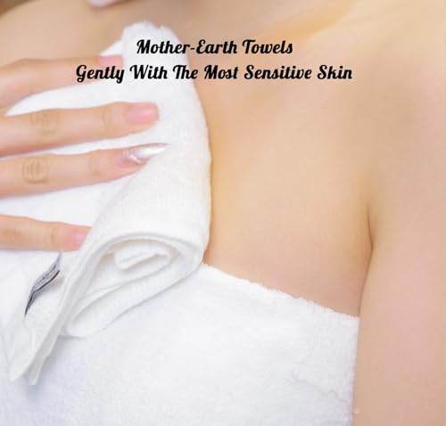 Mother-Earth 6-Pack Bath Washcloths 12"x12" - Soft and Absorbent Face Towels, Quick-Drying Wash Cloths for Sensitive Skin, Premium Quality for Daily Use (Cream) - color: Cream