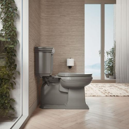 Kohler K-26801-58 Impro ReadyLatch Quiet Close Elongated Toilet Seat, Thunder Grey - color: Thunder Gray, size: Elongated