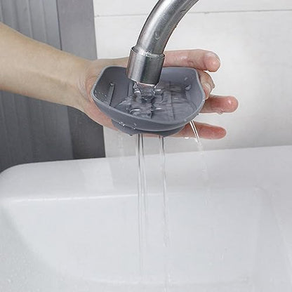 Flexible Silicone Soap Tray Soap Holder Self Draining Soap Saver for Shower Bathroom and Kitchen 2 Pack (Grey + White) Soap Saver White Soap Dish Soap Storage Non Slip Soap Tray Soap Dish for Shower