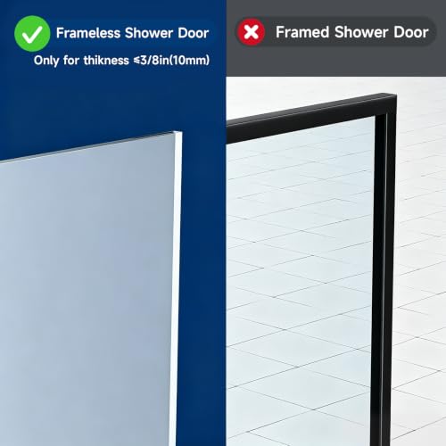 Frameless Glass Door Shower Towel Rack, Double Bar, 8 Hooks, Silver Steel | Drill-free Bathroom Towel Rack with Silent Scratch-free Pads, Ample Storage, Heavy Duty, Waterproof, Rustproof & Easy Setup