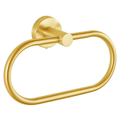 Towel Ring for Bathroom, Gold Towel Bar Hangers Wall Mount, Stainless Steel Hand Towel Holder, Modern Round Towel Hanger by Eolax - color: Gold