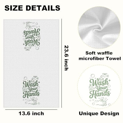 ZHAMEN Waffle Kitchen Towel Soft Absorbent Hand Tea Towels Set of 2 - color: Multi 1569