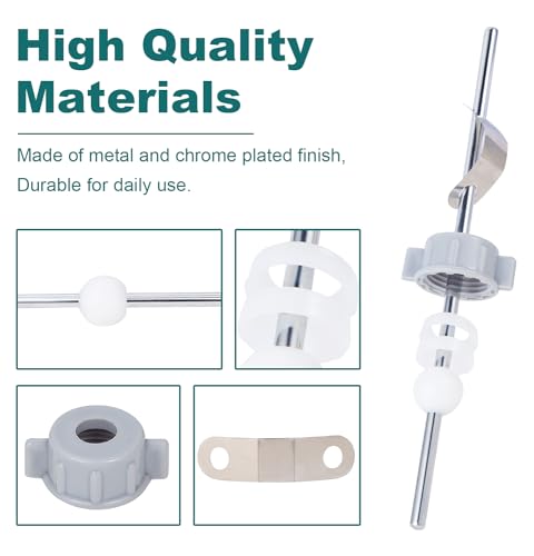 Lavatory Pop-Up Center Piece Assembly,Pop-Up Drain Repair Kit,Fits Most Popular Brands,Replacement Bathroom Sink Pivot Rod,15MM Ball, Chrome（1PC） - style: 1PC