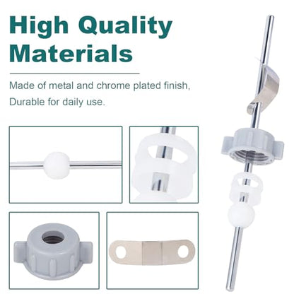 Lavatory Pop-Up Center Piece Assembly,Pop-Up Drain Repair Kit,Fits Most Popular Brands,Replacement Bathroom Sink Pivot Rod,15MM Ball, Chrome（1PC） - style: 1PC