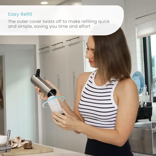Home Zone Living Foaming Hand Soap Dispenser | Stainless Steel Outer Cover, Refillable Pump for Kitchen and Bathroom Sinks, Silver - color: Silver
