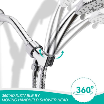 MAAYAYA Brass Ball Shower Holder, 360° Adjustable ABS Bracket, Chrome | MAYYAYA Holder: Solid Brass Swivel Ball; 360° Adjustable ABS Bracket; Universal 1/2" Connector; Fits Standard Shower Hoses - color: Chrome