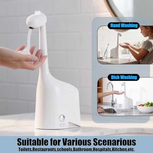 Automatic Foaming Soap Dispenser,10oz/300ml Touchless Smart Dispenser,Rechargeable Electric with 3-Level Adjustable Foam,IPX5 Waterproof for Bathroom Kitchen,White - color: White