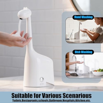 Automatic Foaming Soap Dispenser,10oz/300ml Touchless Smart Dispenser,Rechargeable Electric with 3-Level Adjustable Foam,IPX5 Waterproof for Bathroom Kitchen,White - color: White